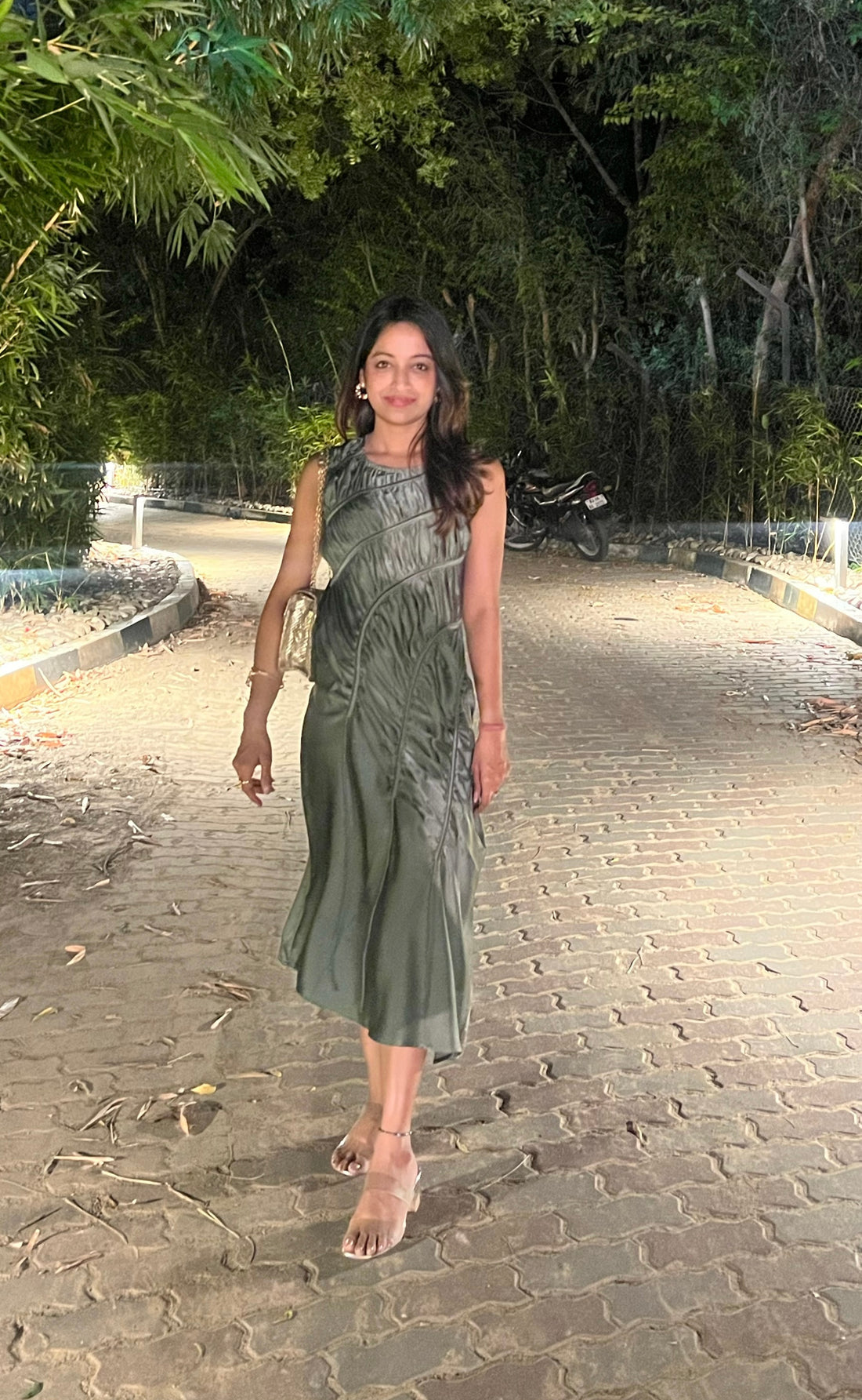 Green Glimmer: Luxe in Every Detail