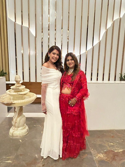 White Whispers: The Perfect Engagement Party Dress