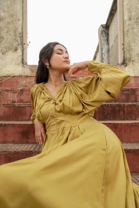 AMBER DRAPE DRESS