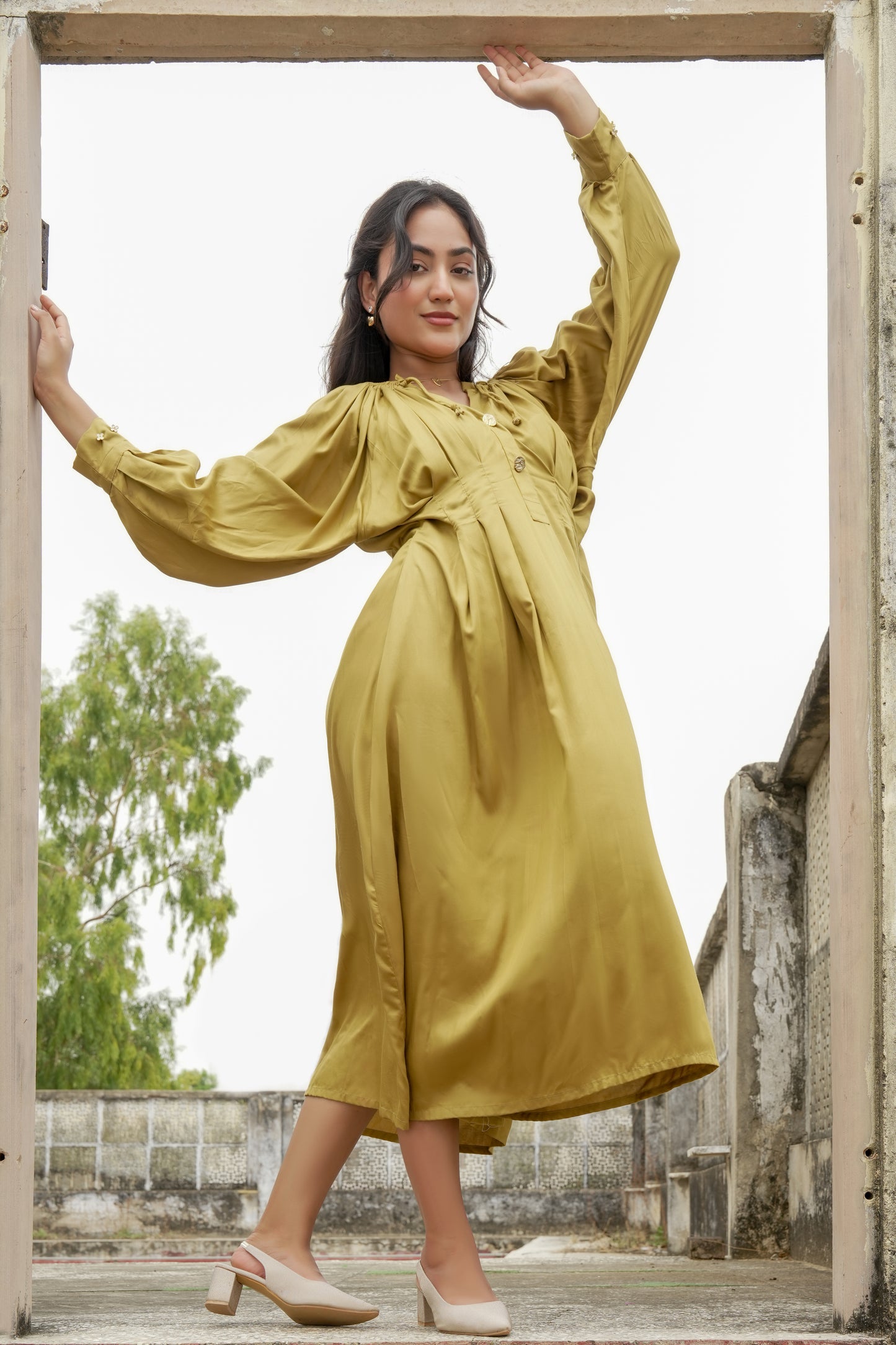 AMBER DRAPE DRESS