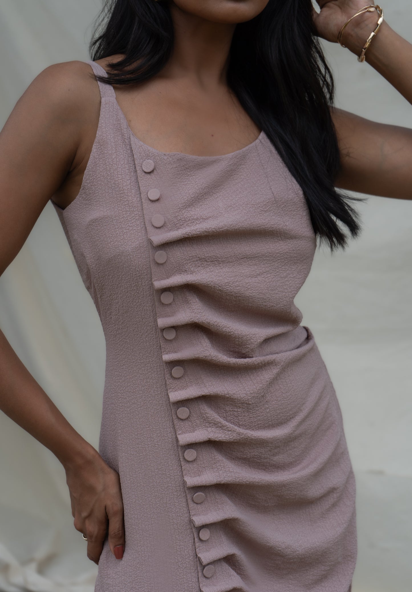 BLUSH TUCK DRESS