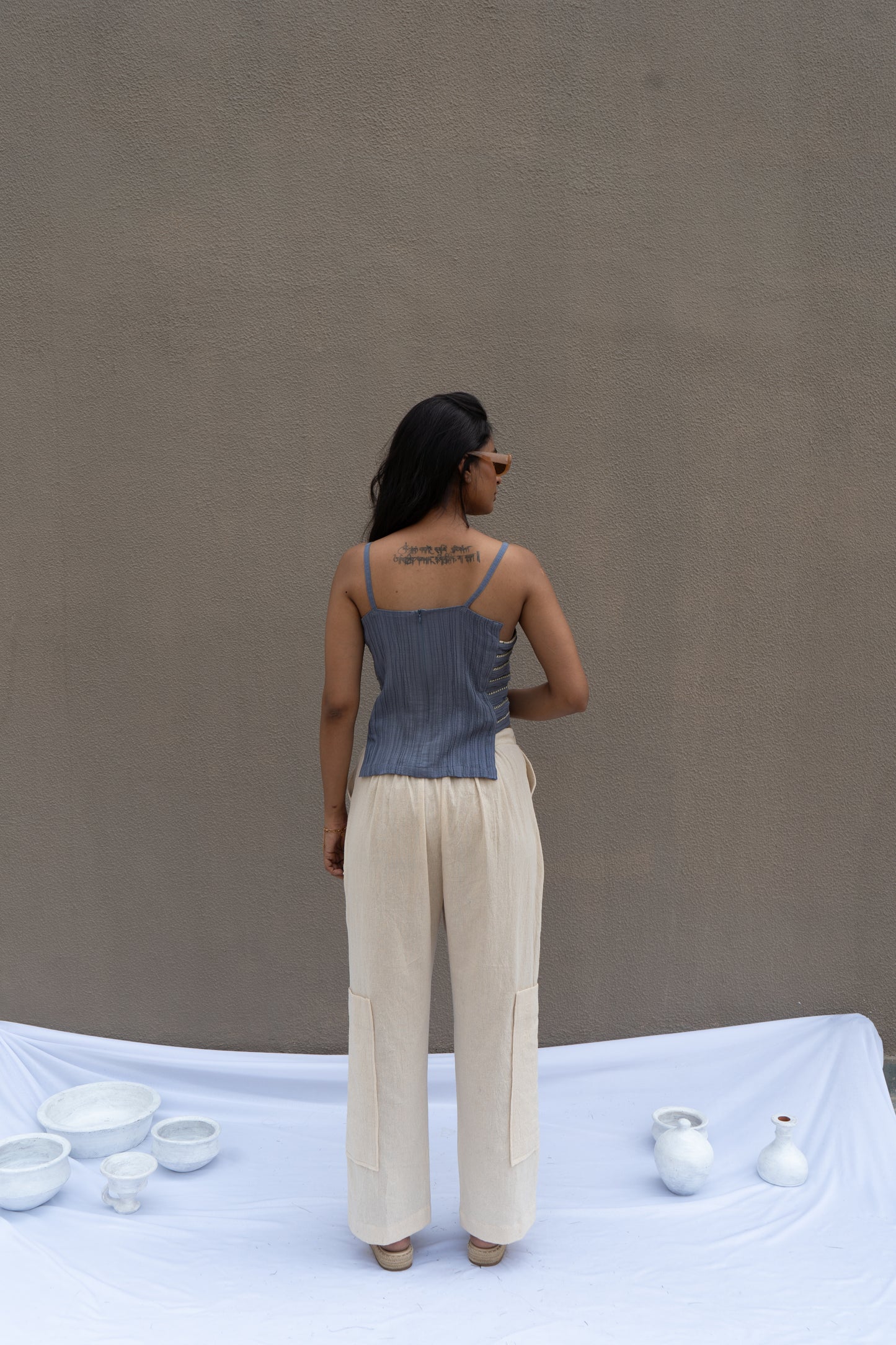 QUAD PLEAT TOP