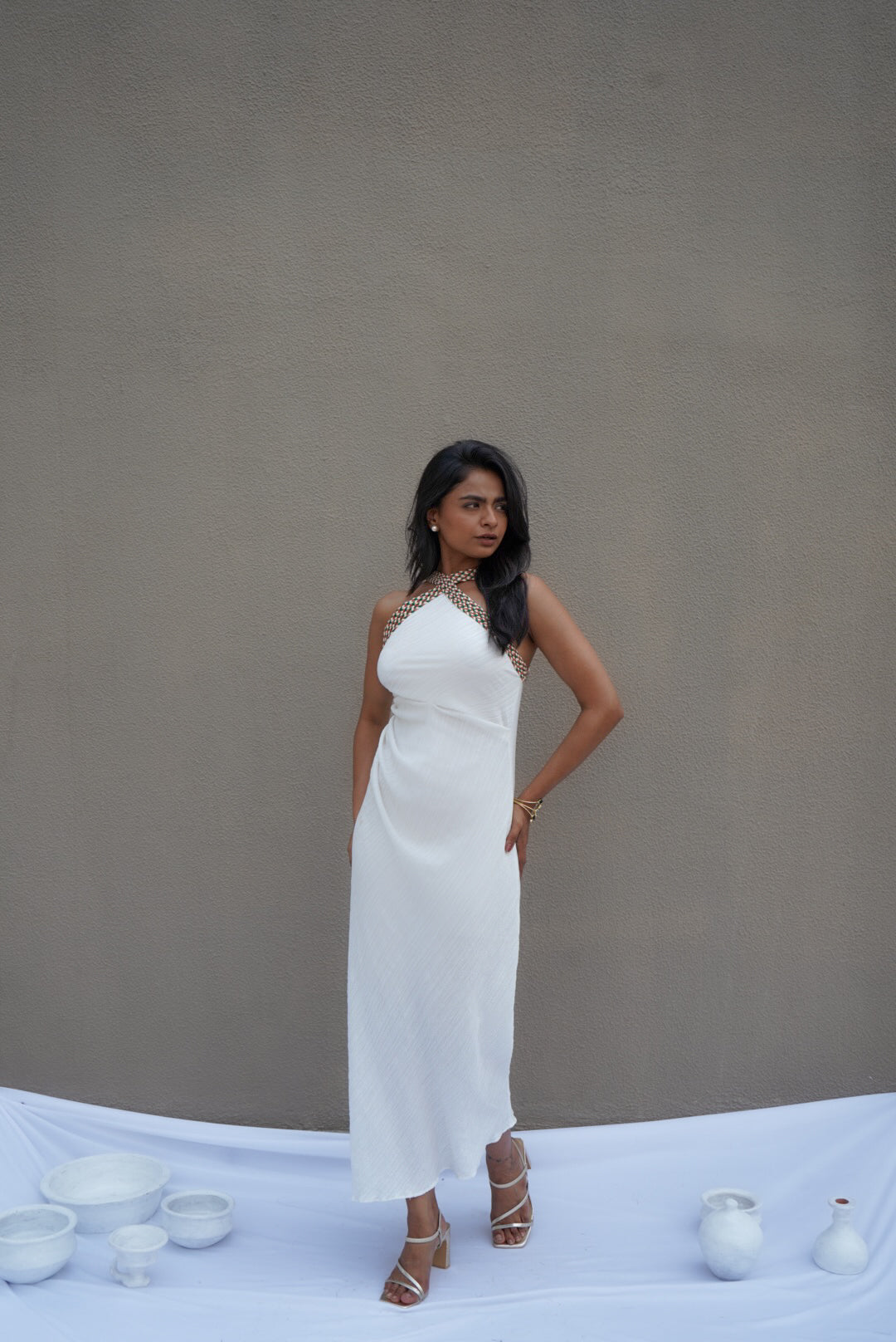 WHITE OASIS DRESS