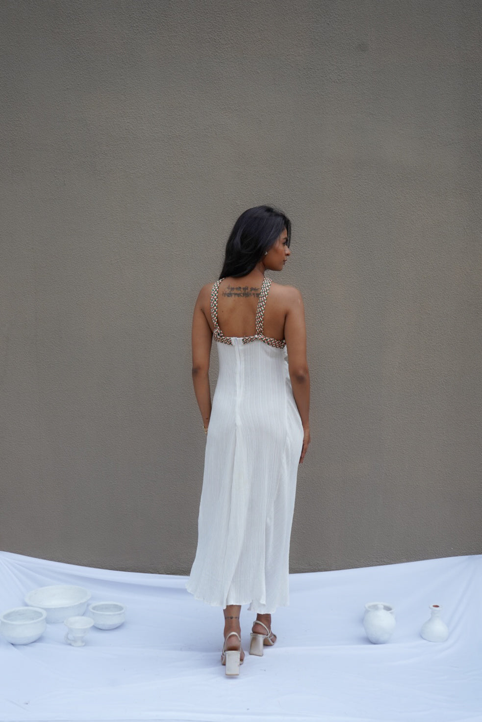 WHITE OASIS DRESS