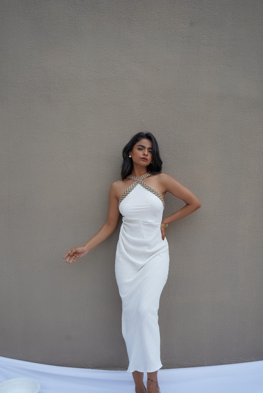 WHITE OASIS DRESS