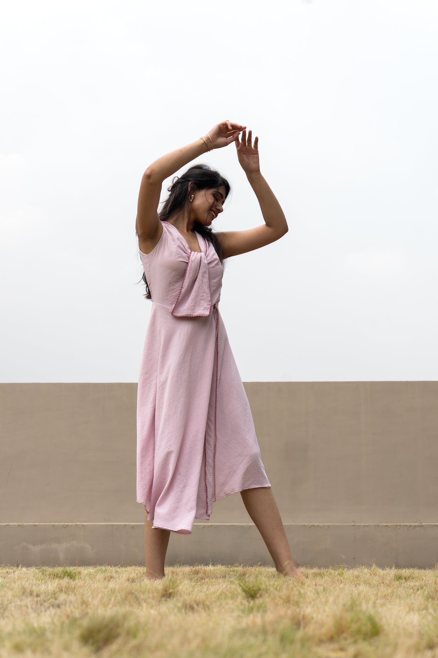 BOW CASCADE DRESS