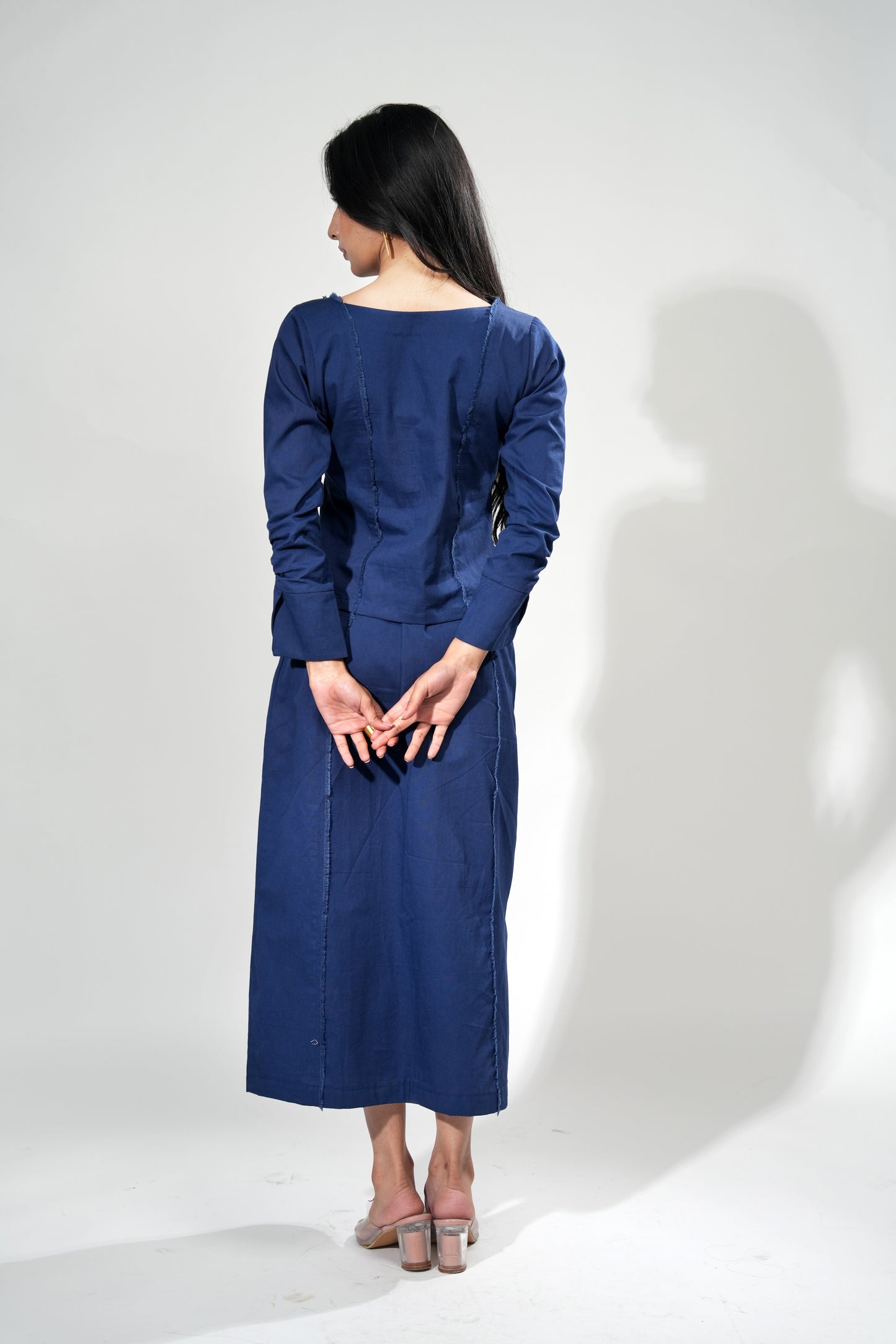DENIM FRINGE SET